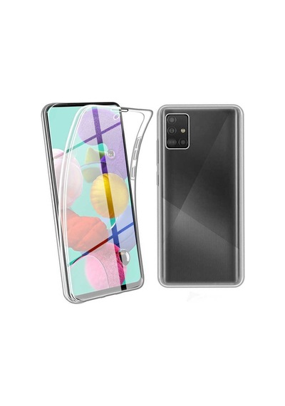 Galaxy M51 Kılıf Zore Enjoy 360 Derece Tam Kaplayan Silikon Kılıf Renksiz