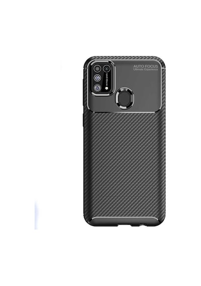 Samsung Uyumlu Galaxy M31 Kilif Tam Koruma Karbon Tasarim Negro Silikon 426916022