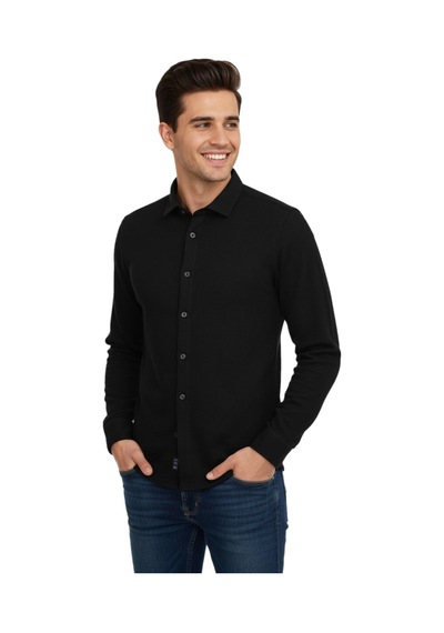 Advante Erkek Kışlık Silim Fit Kaşkorse Dokuma Gömlek Bgl-st04935 Siyah