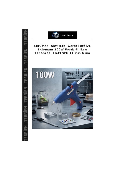 Kurumsal Alet Hobi Gereci Atölye Ekipmanı 100w Sıcak Silikon Tabancası Elektrikli 11 Mm Mum