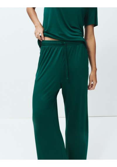 Marks & Spencer Dantel Detaylı Pijama Takımı Yeşil