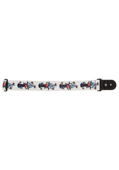 Planet Waves 50s04 Stoked Skull Desenli Gitar Askısı 5 Cm Orta S