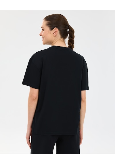Skechers W Graphic T-shirt Short Sleeve T-shirt Kadın Siyah Tshirt S2610017-3817