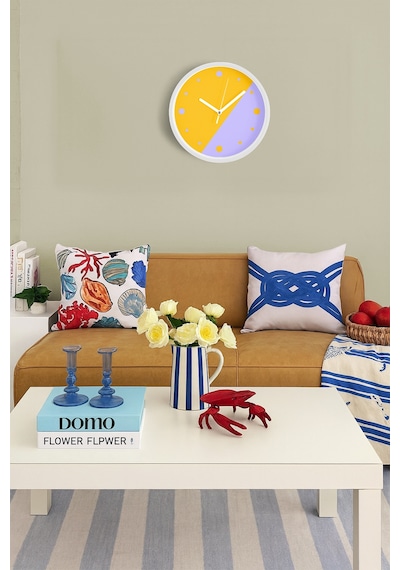 Modern Duvar Saati - 25cm - Önü Camlı Beyaz Kasa - Sessiz Mekanizma-jh0893 Beyaz