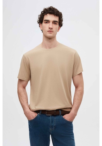 D's Damat Ds Damat Slim Fit Bej Bisiklet Yaka %100 Pamuklu Nefes Alabilen T-shirt 4hc141996753m Bej