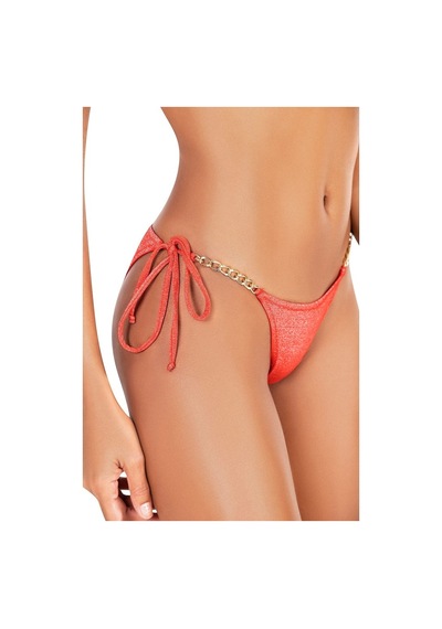 Endeep Kadın Zincir Aksesuarlı Üçgen Kırmızı Bikini Takımı