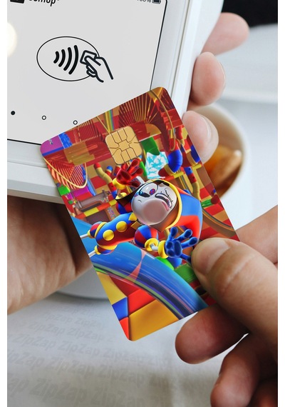 The Amazing Digital Circus Tadc Çizgi Dizi Kart Kaplama Yapışkanlı Folyo Sticker 8 Adet Çok Renkli