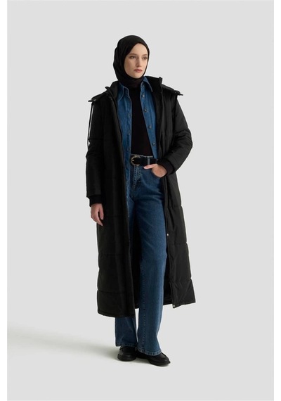 Armine Trend Kadın Kapitone Mont 24kt740 - Trend Model Siyah
