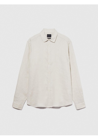 Sisley %100 Keten Regular Fit Gömlek Erkek Gri Gömlek - 324p5bkusq029 Bej