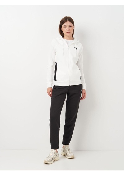 Puma Classic Hooded Tracksuit Fl Kadın Polar Kapüşonlu Eşofman Takımı Beyaz