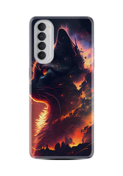 Oppo Reno 4 Pro Kılıf Hayat Serisi Desenli Kedi Tablo -stock Code 2017