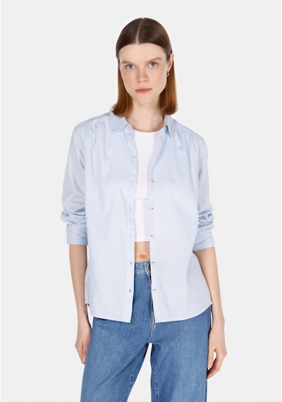 Colin's Colins Regular Fit Shirt Neck Düz Kadın Mavi Uzun Kol Gömlek Cl1073407 Cl1073407 Q1.v1 Lbl Açık Mavi