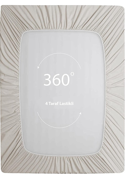 Soley Jersey %100 Pamuk Çift Kişilik 140 X 200 Lastikli Çarşaf Ekru