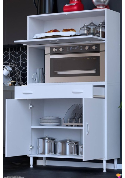 Vio 100 Cm 1 Fırın Veya Mikrodalga Dolabı Çekmeceli Kapaklı Çok Amaçlı Mutfak Dolabı Beyaz Vio 100 Cm 1 Fırın Veya Mikrodalga Dolabı Çekmeceli Kapaklı Çok Amaçlı Mutfak Dolabı Beyaz