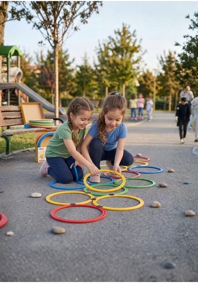 22 Parça Hopscotch Sek Sek Halkaları