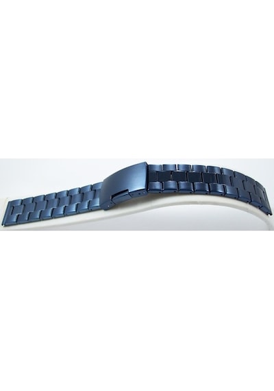 20Mm Lacivert Metal Saat Kordonu Çelik Kolçak 1Kalite Metal Kayış