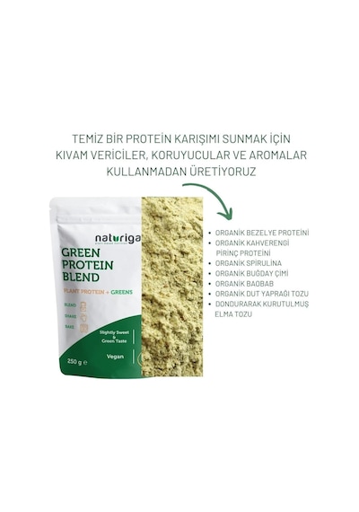 Yeşil Protein Karışımı 250 Gr Ahududu
