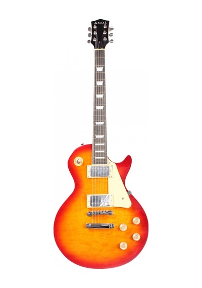 Angel Aelg250-ıbs Ice Tea Burst Elektro Gitar Lp Standart Kasa Flamed Maple Kapak Vintage Ton