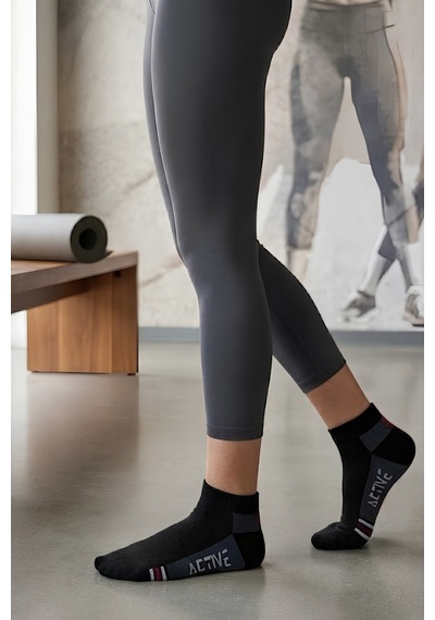 Socketta Spor Dikişsiz 6'lı Karışık Renk Active Patik Çorap Premium Çok Renkli