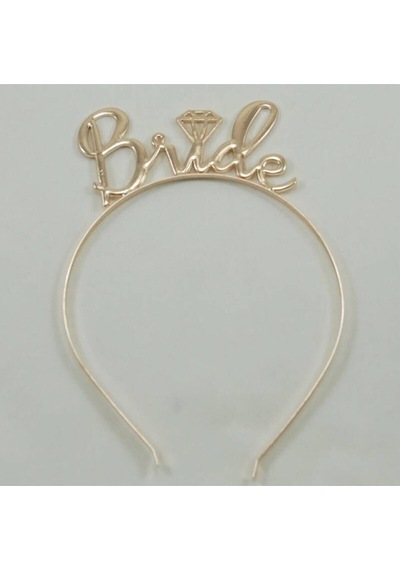 Partivitrini Bride Tek Taş Rose Gold Renk Metal Bekarlığa Veda Partisi Taç