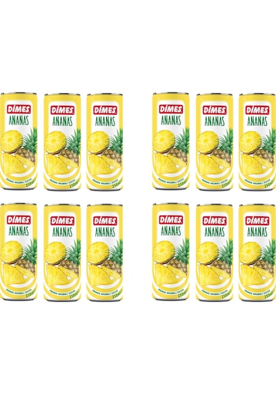 Dimes Ananas Aromalı İçecek 250 Ml X 12 Adet