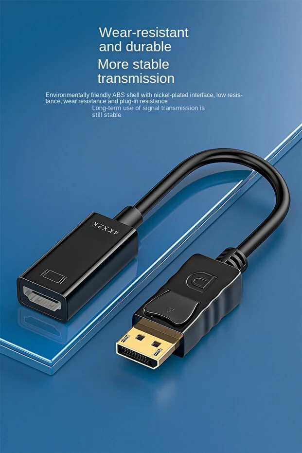 Displayport To Hdmı 4k Full Hd Video Ses Görüntü Kablosu Bilgisayar Dizüstü Tv İçin Dönüştürücü 10cm