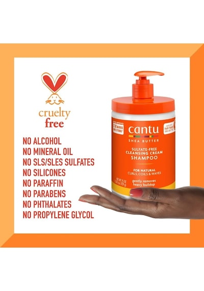 Cantu Shea Yağı Doğal Saçlar için Sülfat Içermeyen Temizleyici Krem Şampuan 709 G