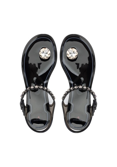 Menghi Kadın Pvc Siyah Parmak Arası Sandalet 774 828e Bn Sndlt Y25 Black Siyah