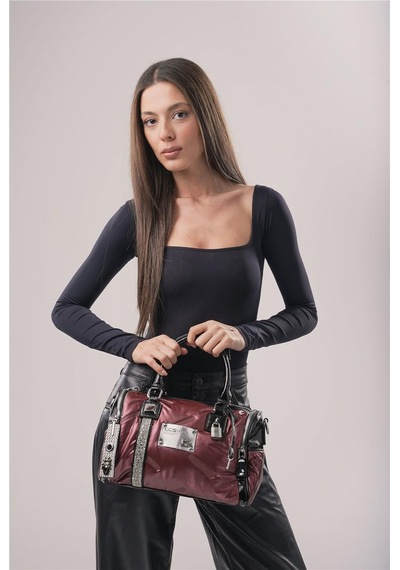 Ççs Kadın 18009 Omuz Çantası Bordo