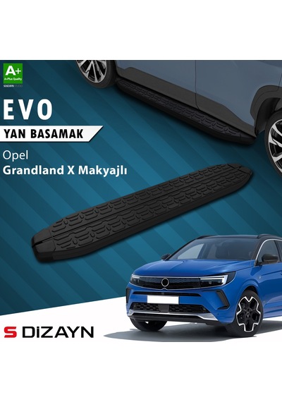 S-dizayn Opel Grandland X Makyajlı Hybrid Evo Siyah Yan Basamak 183 Cm 2021-2024 A+ Kalite