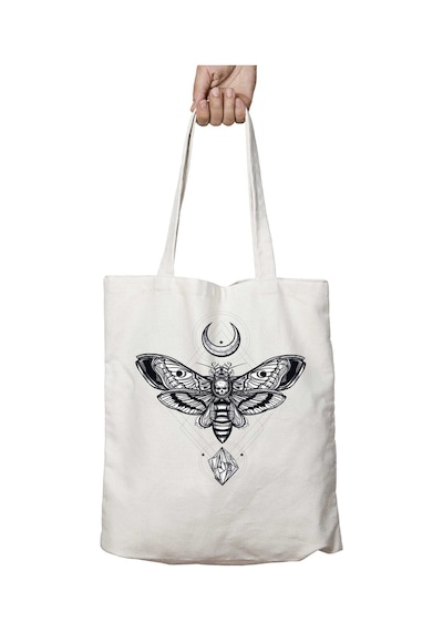 Art Hediye Moth By İki Tarafı Kalıcı Baskılı Yıkanabilir Çanta Çok Renkli