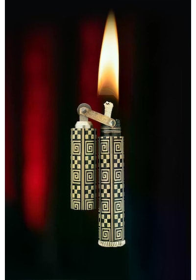 Caka Lighter Kare Desen Benzinli Çakmak - Ckl-006