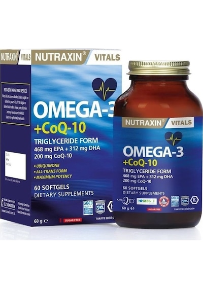 Nutraxin Omega 3+coq-10 60 Soft Gel