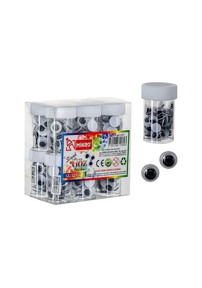 Mikro Oynar Siyah Göz Gg-1210-2g Orta Boy 12 Tüp Kutu