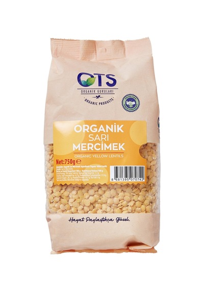 Ots Organik Sarı Mercimek 750 G - 7 Adet Tarı