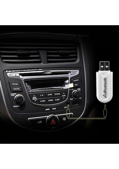 Microcase Usb Aux Çift Çıkışlı Bluetooth Ses Alıcısı - Araç İçi Ve Ev Teybi Kablosuz Aparat -al5810