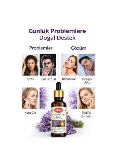Safvital Lavanta Yağı 20 Ml Aromaterapi Yağı Ferahlatıcı Koku Günlük Kullanıma Uygun Bitkisel Bakım Yağı
