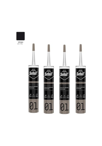 Selsil Genel Amaçlı Silikon - 280gr Beyaz 4 Adet