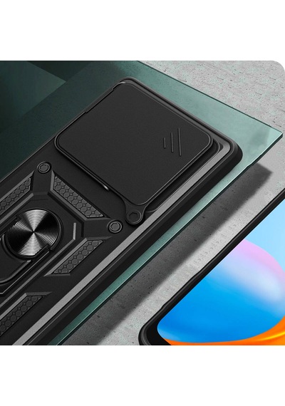 Zore Tecno Camon 30 Pro 5g Kılıf Magnetik Standlı Kamera Korumalı Msra Sürgülü Vega Kapak-mavi Mavi