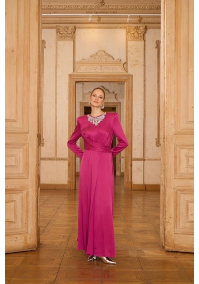Senna Lucıano Dress Fuşya Fuşya