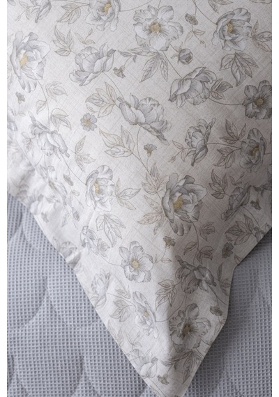 Summer Pike Comforter Set Ranforce Vanessa Tek Kişilik Gri