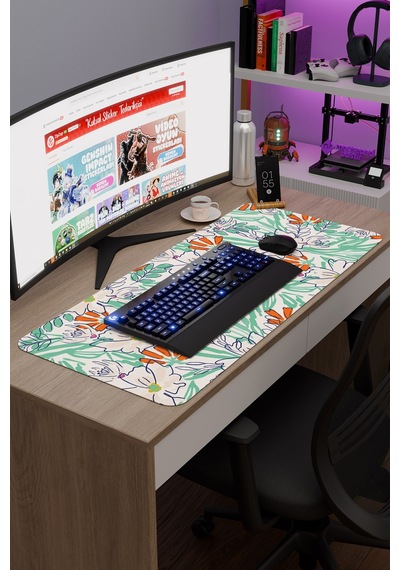Kumaş Kaymaz Dikişli Kauçuk Oyuncu Mousepad V2 - 90x40 Xxl Gaming Mouse Pad Fare Altlığı