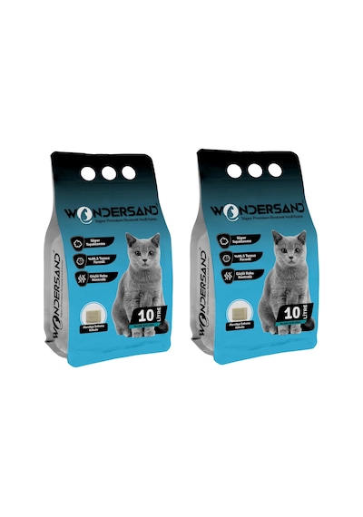 Sabun Kokulu İnce Tane Topaklanan Kedi Kumu 10 Lt X 2 Adet