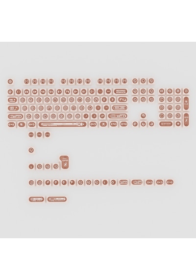 Mekanik Klavye Keycap -136 Tuşlu Kahve Opal Tuş Takımı