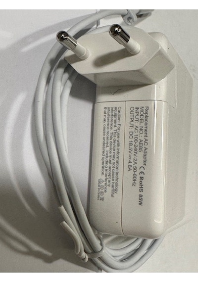 Apple Uyumlu MacBook L Uçlu 18.5 Volt 4.6 Amper Magsafe1 Adaptör 85 Watt Magsafe1 Adaptör
