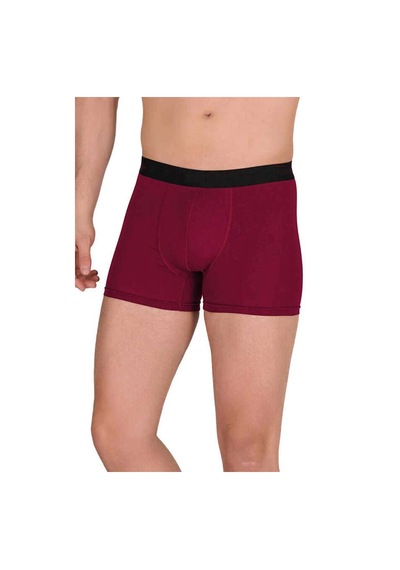 Pamuk Modal Likralı Esnek Erkek Boxer Bordo 4476b Beden: M Standart