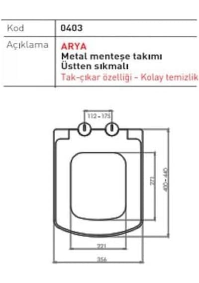 Nkp Arya Duroplast Yavaş Kapanan Klozet Kapağı - Nkp0403