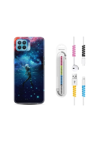 Oppo Reno 4 Lite Kılıf Kablo Koruyuculu Deep Woman 1844