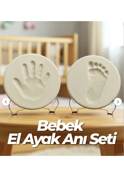 Bebek Çocuk Anı Seti Ayak İzi El İzi Hatıra Oluşturma Kili Geleceğe Not Bırak