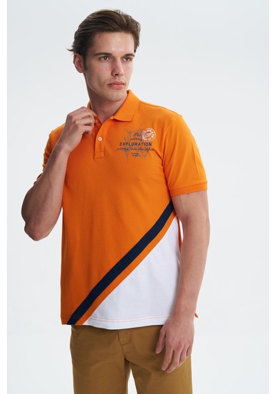 AR-MA Arma Erkek Regular Fit Likralı Pike Polo Yaka Tişört Y27374308501 Turuncu